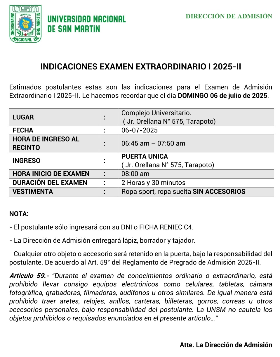 Comunicado para Extraordinario I
